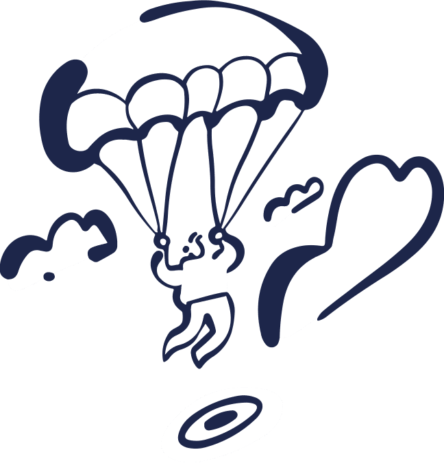 man with parachute
